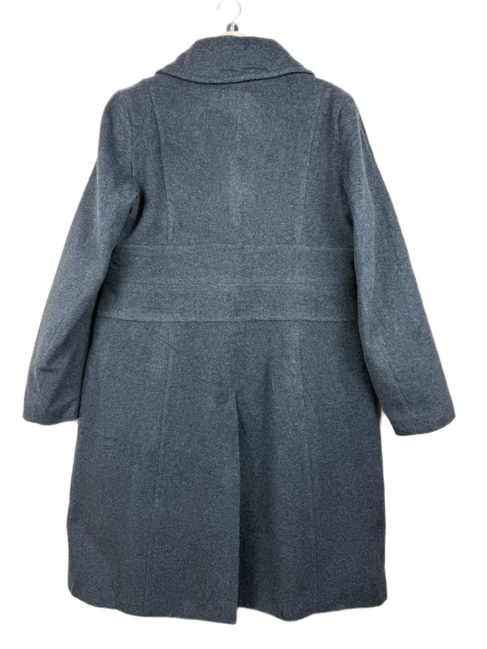 Shop Premium Condition Gray Wool + Polyester Winter Long Cardigans by Unknown for Women at OTS - Online Thrift Store Pakistan (WLC-24)