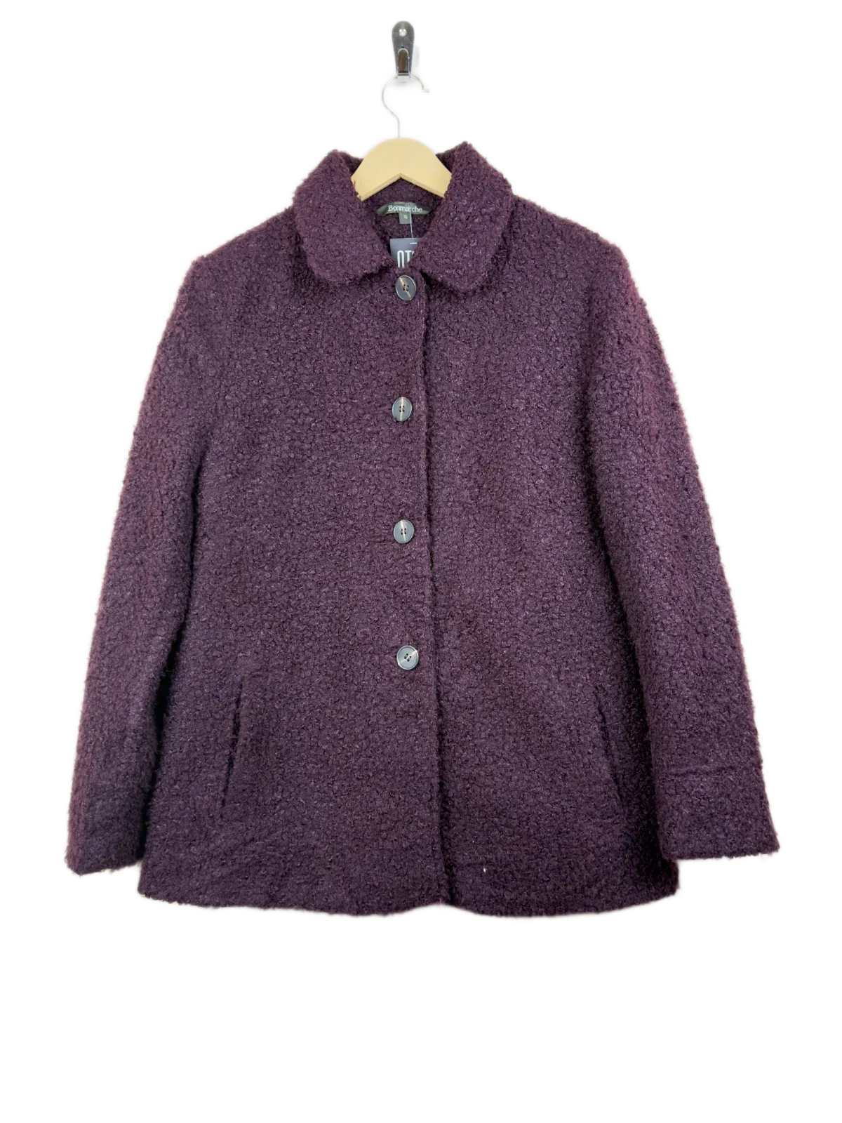 Preloved Premium Winter Long Cardigans by Bonmarché, Purple Polyester for Women - OTS Thrift Shop Karachi Pakistan