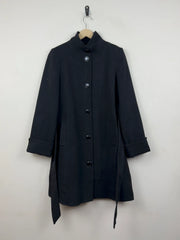 Secondhand Branded Women's Winter Long Coat by principels, Black Polyester fabric, Good condition, for Women - Online Thrift Shop Peshawar Pakistan