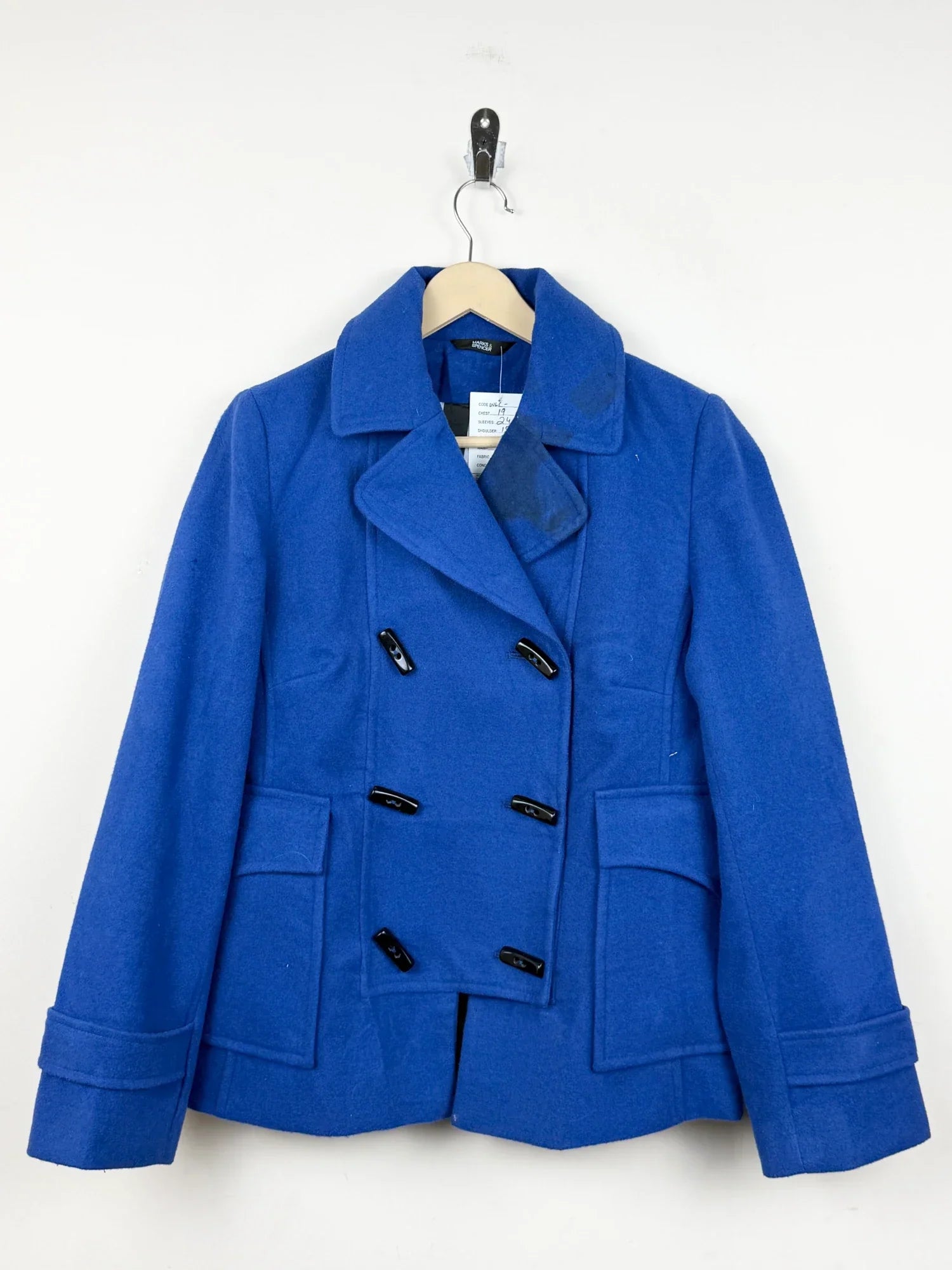 Secondhand Branded Women's Winter Long Coat by john lewis, Blue Polyester fabric, Excellent condition, for Women - Online Thrift Shop Lahore Pakistan