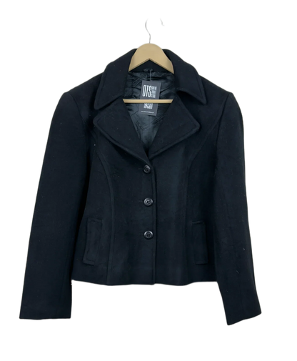 Preloved Premium Winter Long Cardigans by Hobbs, Black Wool-Acrylic blend for Women - OTS Thrift Shop Lahore Pakistan