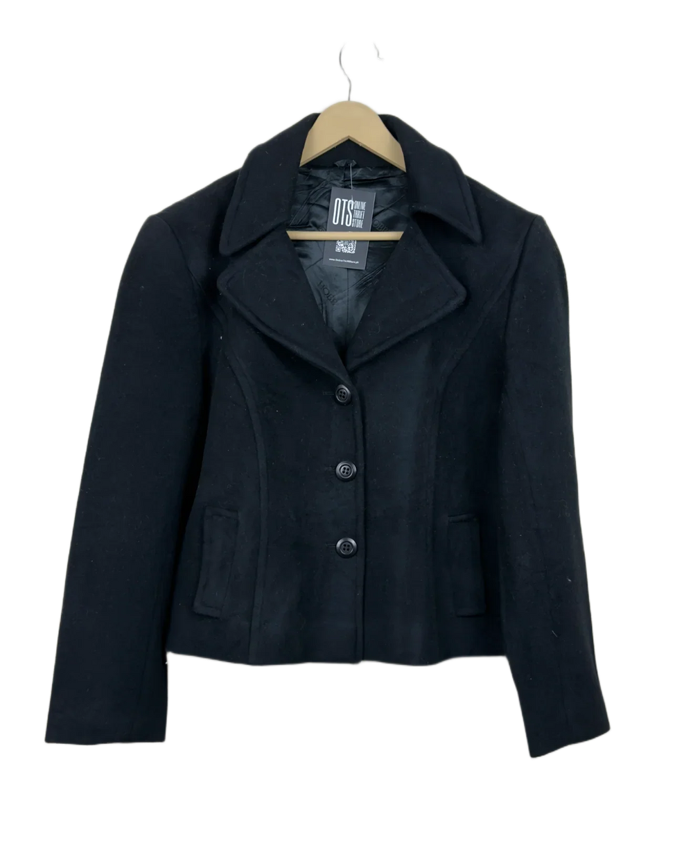 Preloved Premium Winter Long Cardigans by Hobbs, Black Wool-Acrylic blend for Women - OTS Thrift Shop Lahore Pakistan