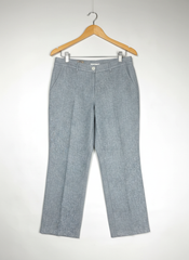 Womens Pants & Trousers | Gerke | Preloved Branded | White Grey Polyester | Premium | OTS Thrift Store Karachi Pakistan
