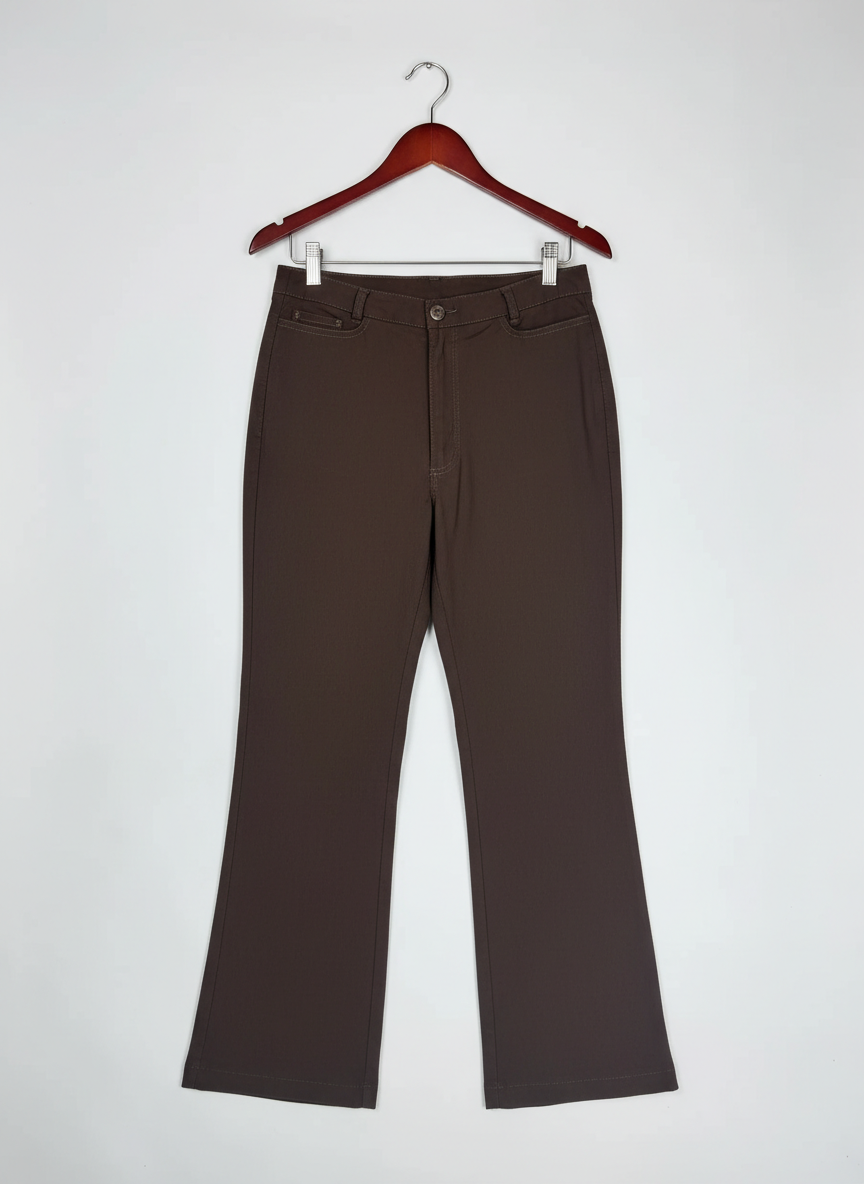 Preloved Premium Womens Pants & Trousers by Etam, Brown Viscose for Women - OTS Thrift Shop Karachi Pakistan