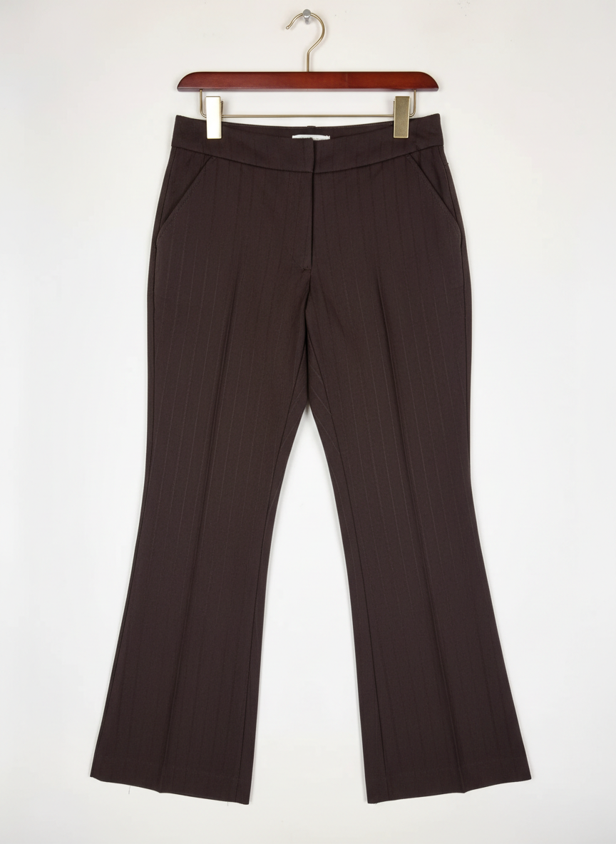 Shop Premium Womens Pants & Trousers by Bellissima | Preloved Branded Clothes | Brown Polyester | Women | OTS Thrift Store Peshawar Pakistan