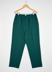 Shop Premium Womens Pants & Trousers by Cut Label | Preloved Branded Clothes | Green Polyester | Women | OTS Thrift Store Peshawar Pakistan