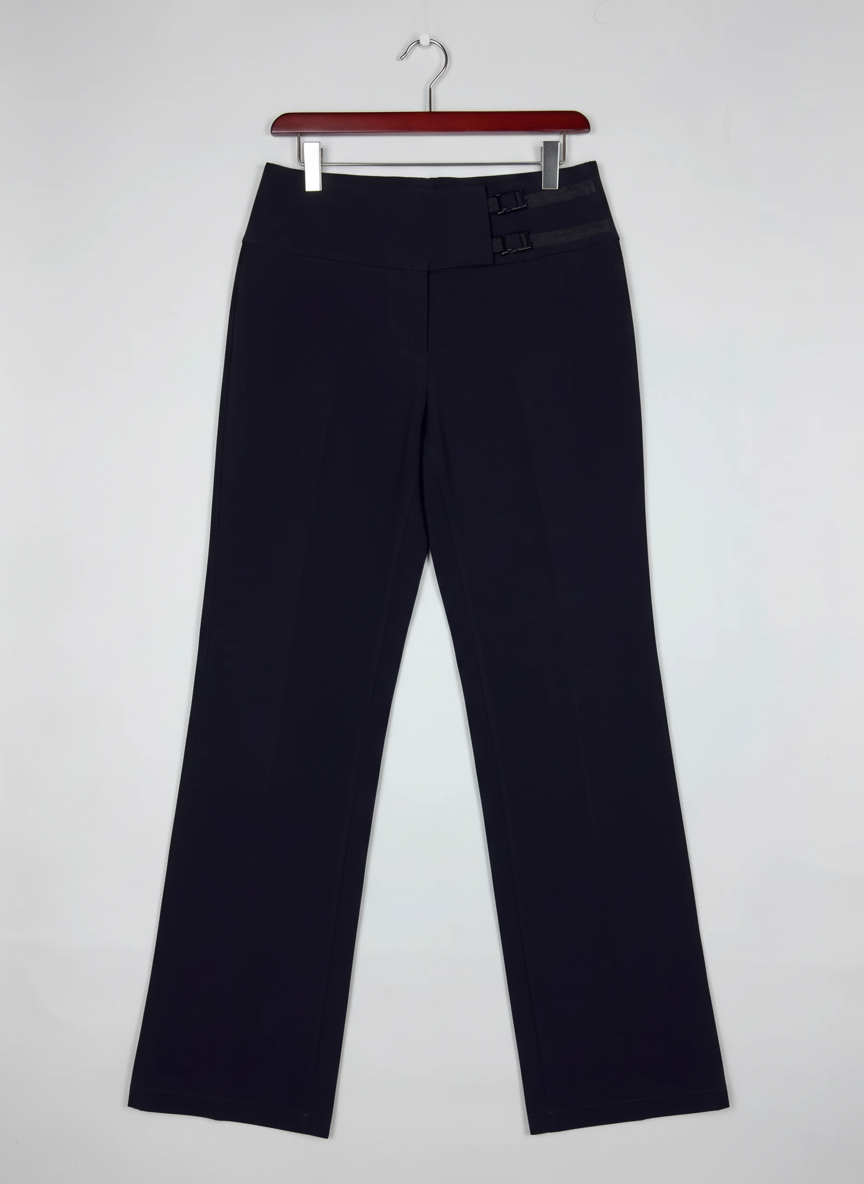 Womens Pants & Trousers | Craeme | Preloved Branded | Black Polyester | Premium | OTS Thrift Store Karachi Pakistan