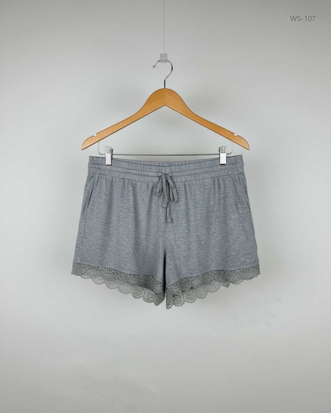 Secondhand Branded Womens Shorts by Marks & Spencer, Gray Polyester fabric, Premium condition, for Women - Online Thrift Shop Lahore Pakistan