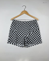 Womens Shorts | SHEIN | Preloved Branded | Black & White Polyester | Premium | OTS Thrift Store Lahore Pakistan