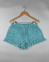 Womens Shorts | DISNEP | Preloved Branded | Cyan Polyester | Premium | OTS Thrift Store Islamabad Pakistan