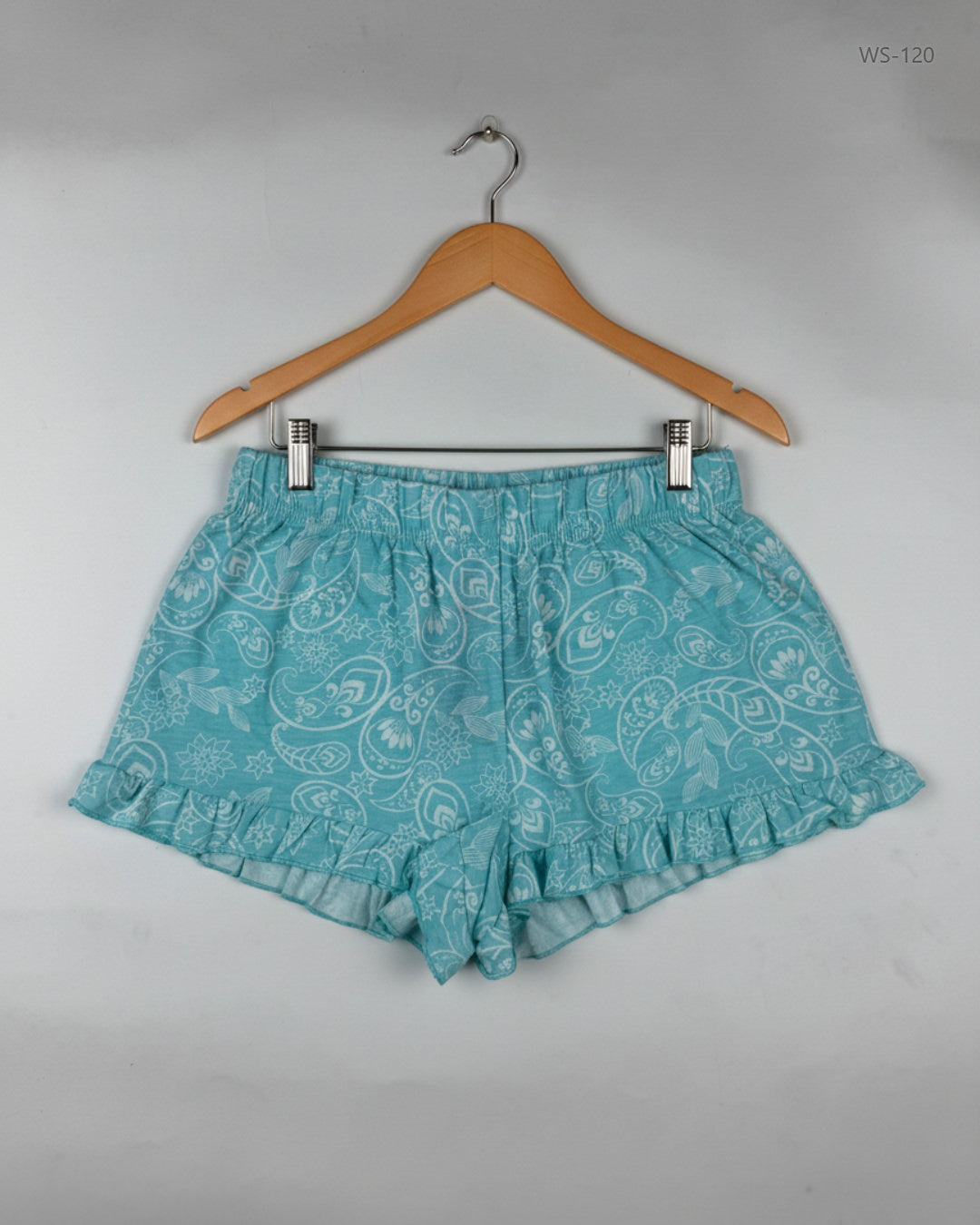 Womens Shorts | DISNEP | Preloved Branded | Cyan Polyester | Premium | OTS Thrift Store Islamabad Pakistan