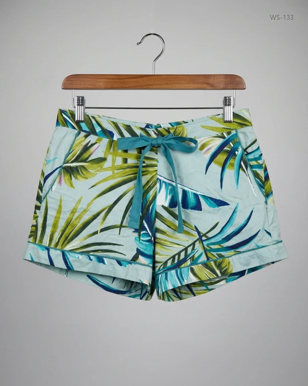 Secondhand Branded Womens Shorts by CYBER JAMMIES, Green Cotton fabric, Premium condition, for Women - Online Thrift Shop Karachi Pakistan
