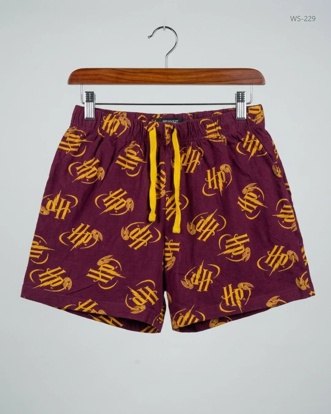 Preloved Premium Womens Shorts by WIZARDING WORLD, Maroon Cotton for Women - OTS Thrift Shop Karachi Pakistan