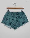 Premium Condition Womens Shorts | Preloved Unknown | Green Polyester | Thrift Shop for Women Islamabad Pakistan | OTS