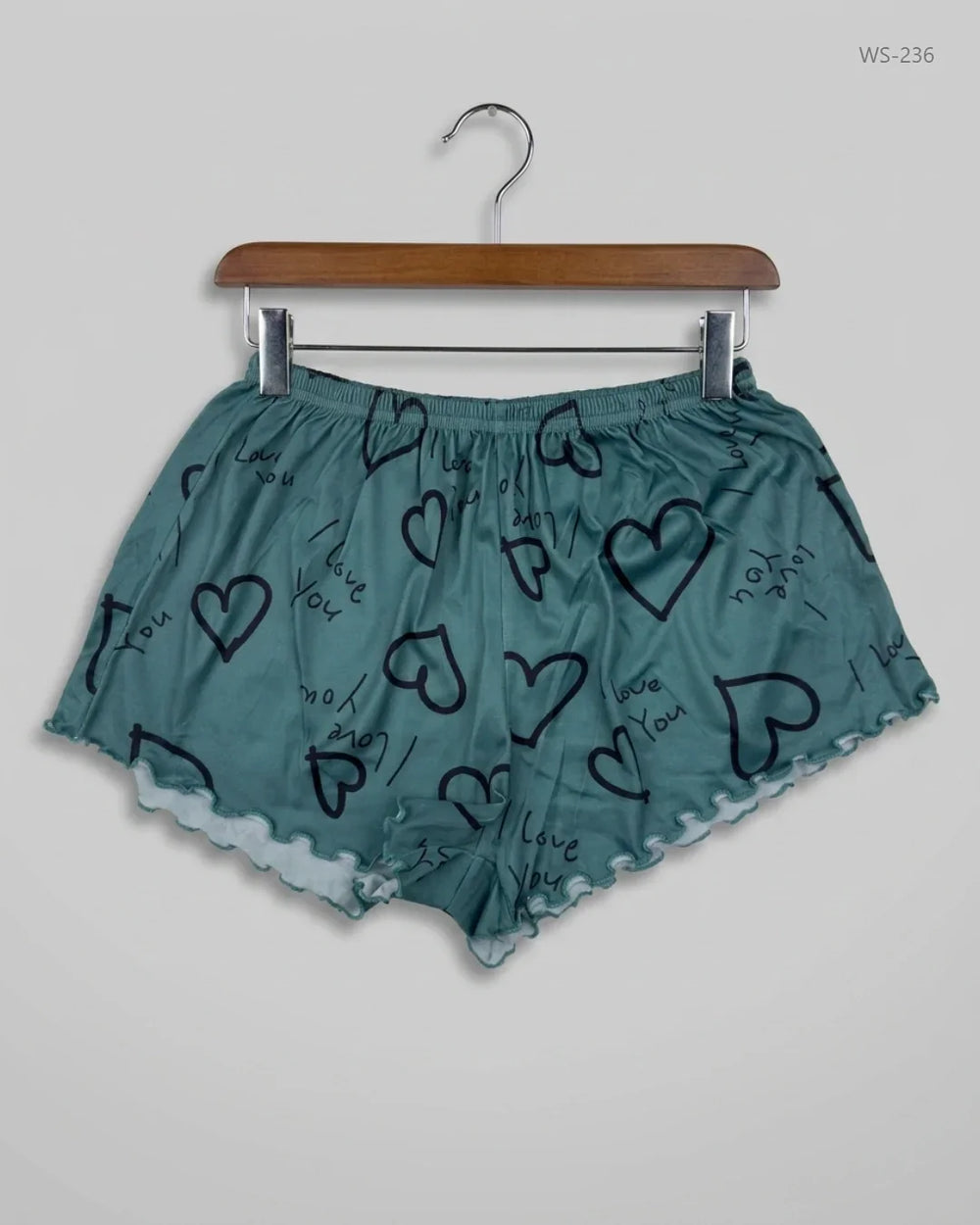 Premium Condition Womens Shorts | Preloved Unknown | Green Polyester | Thrift Shop for Women Islamabad Pakistan | OTS