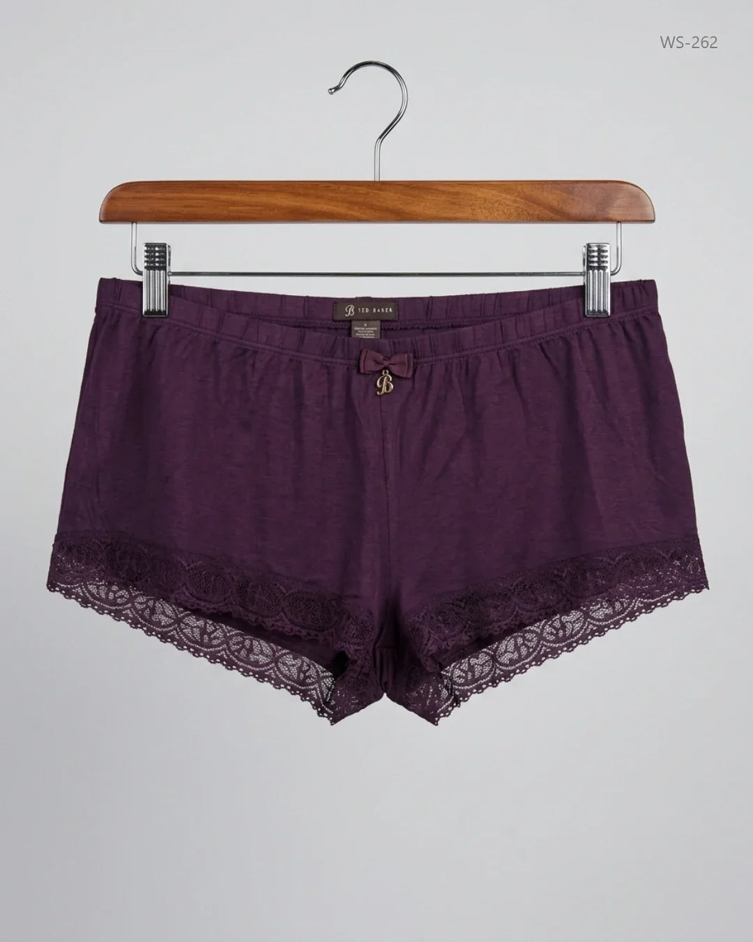 UK Imported secondhand Womens Shorts - Ted Baker brand, Purple Cotton, Premium condition, for Women - Online Thrift Store Peshawar Pakistan