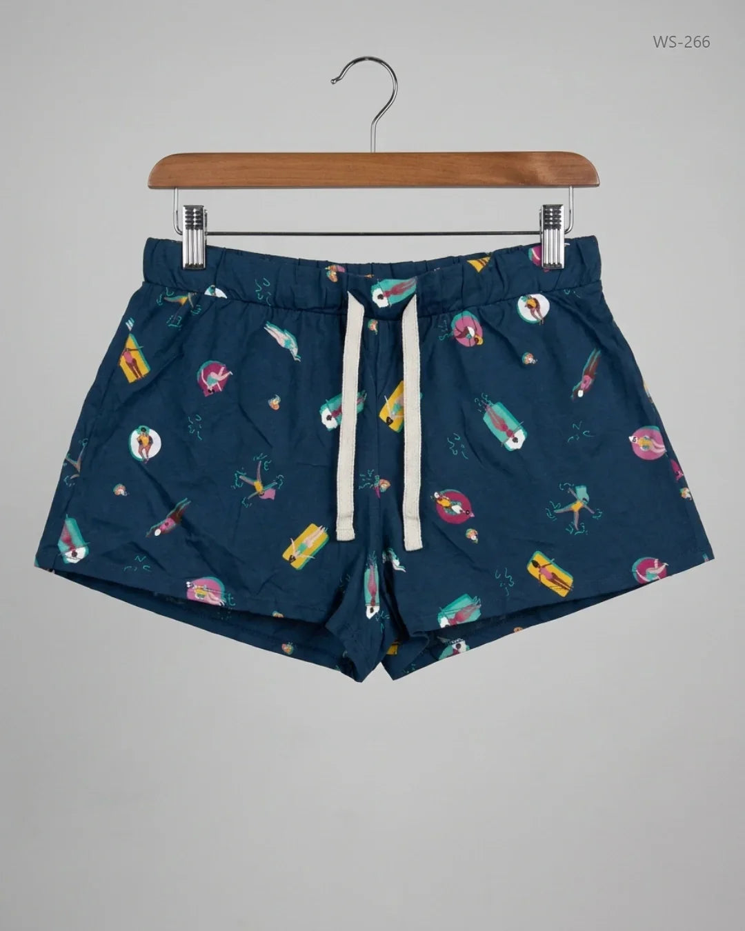 Secondhand Branded Womens Shorts by Marks & Spencer, Teal Cotton fabric, Premium condition, for Women - Online Thrift Shop Islamabad Pakistan