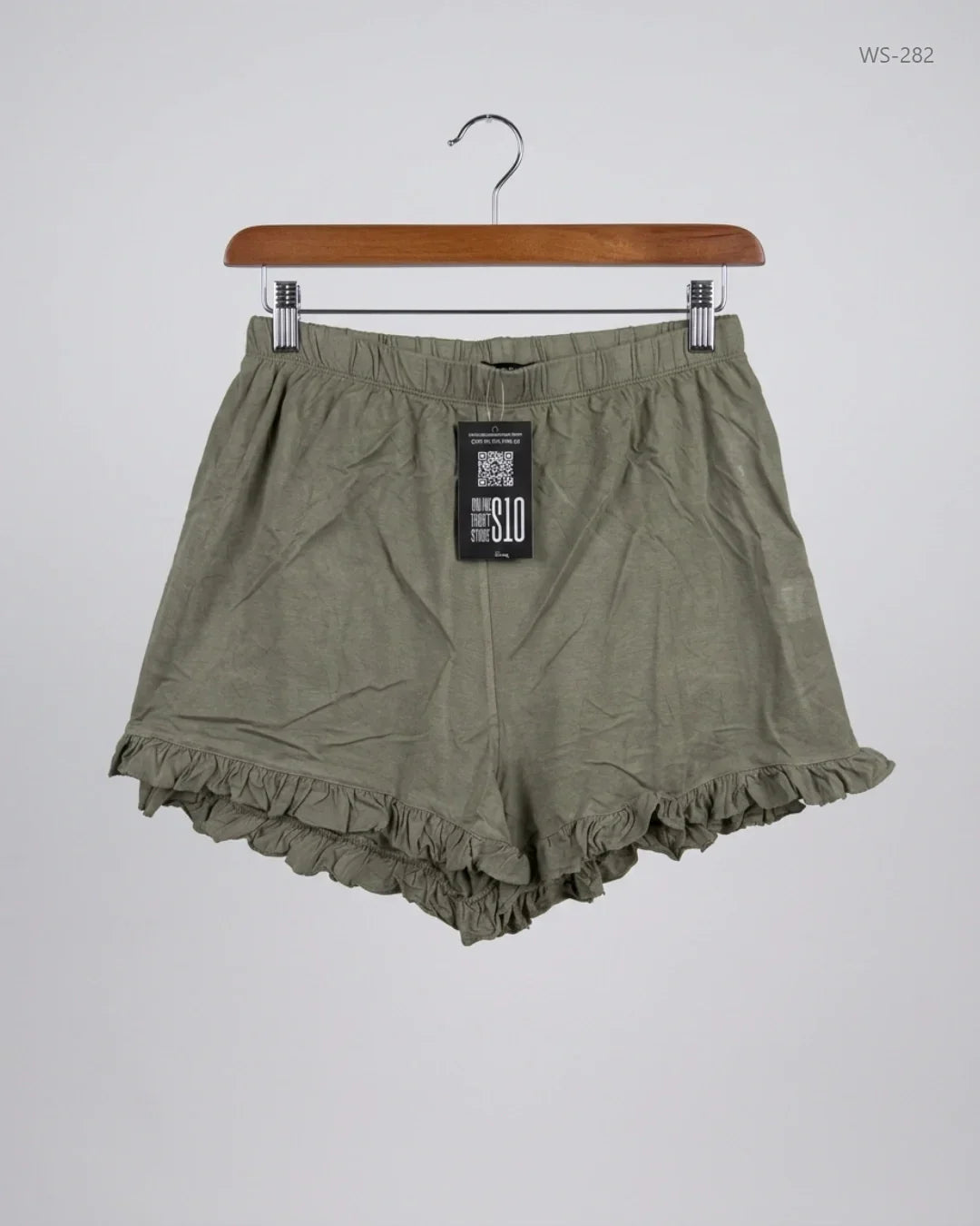 Premium Condition Womens Shorts | Preloved Trenyol | Olive Cotton | Thrift Shop for Women Lahore Pakistan | OTS