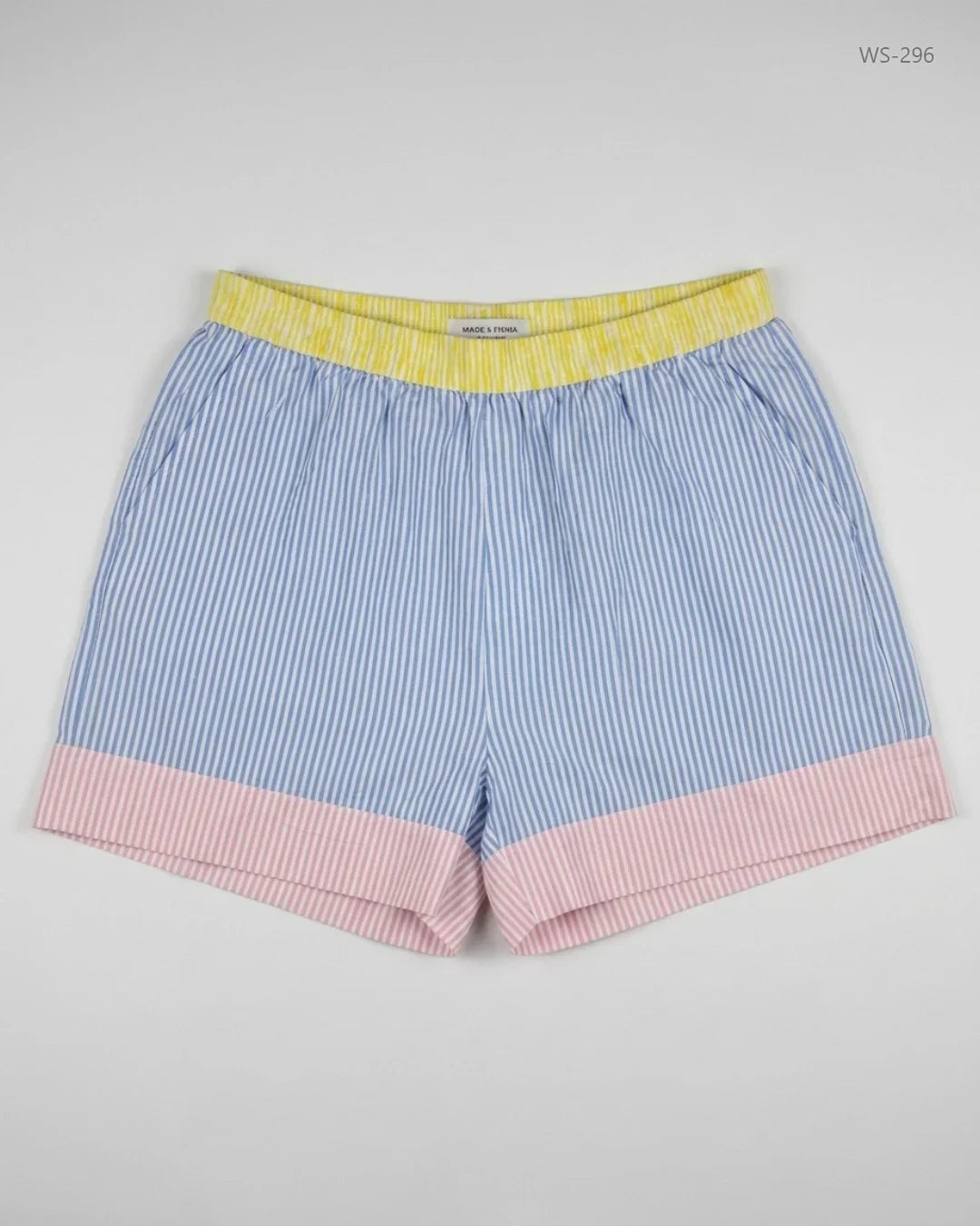 Secondhand Branded Womens Shorts by Stradivarius, SkyBlue Cotton fabric, Premium Plus condition, for Women - Online Thrift Shop Lahore Pakistan