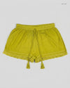 Secondhand Branded Womens Shorts by Papaya, Yellow Viscose fabric, Premium condition, for - Online Thrift Shop Peshawar Pakistan