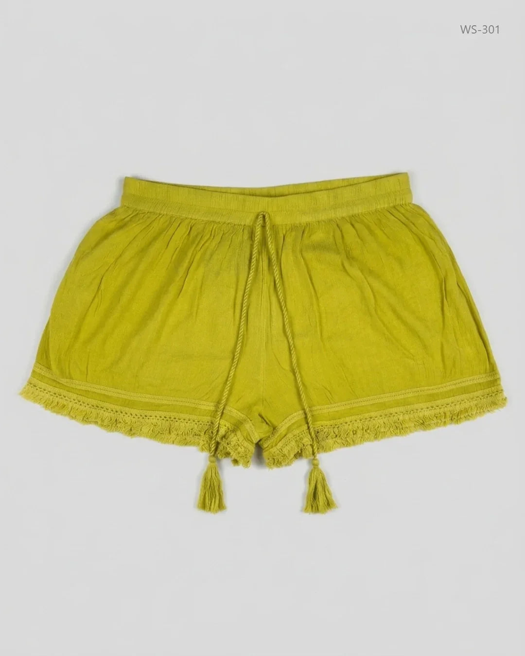 Secondhand Branded Womens Shorts by Papaya, Yellow Viscose fabric, Premium condition, for - Online Thrift Shop Peshawar Pakistan