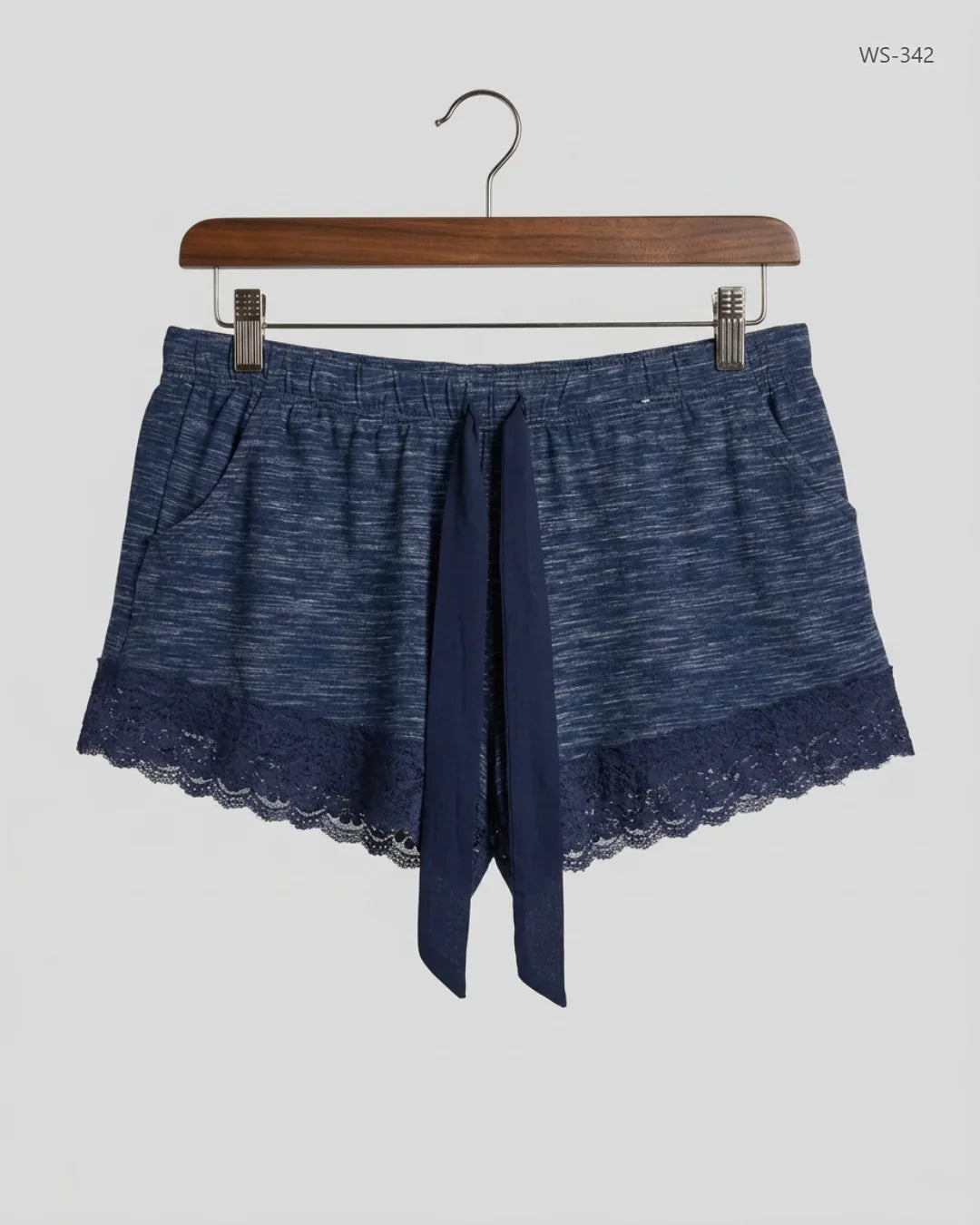 Shop Premium Womens Shorts by LOVE TO LOUNGE | Preloved Branded Clothes | Blue Polyester | Women | OTS Thrift Store Islamabad Pakistan