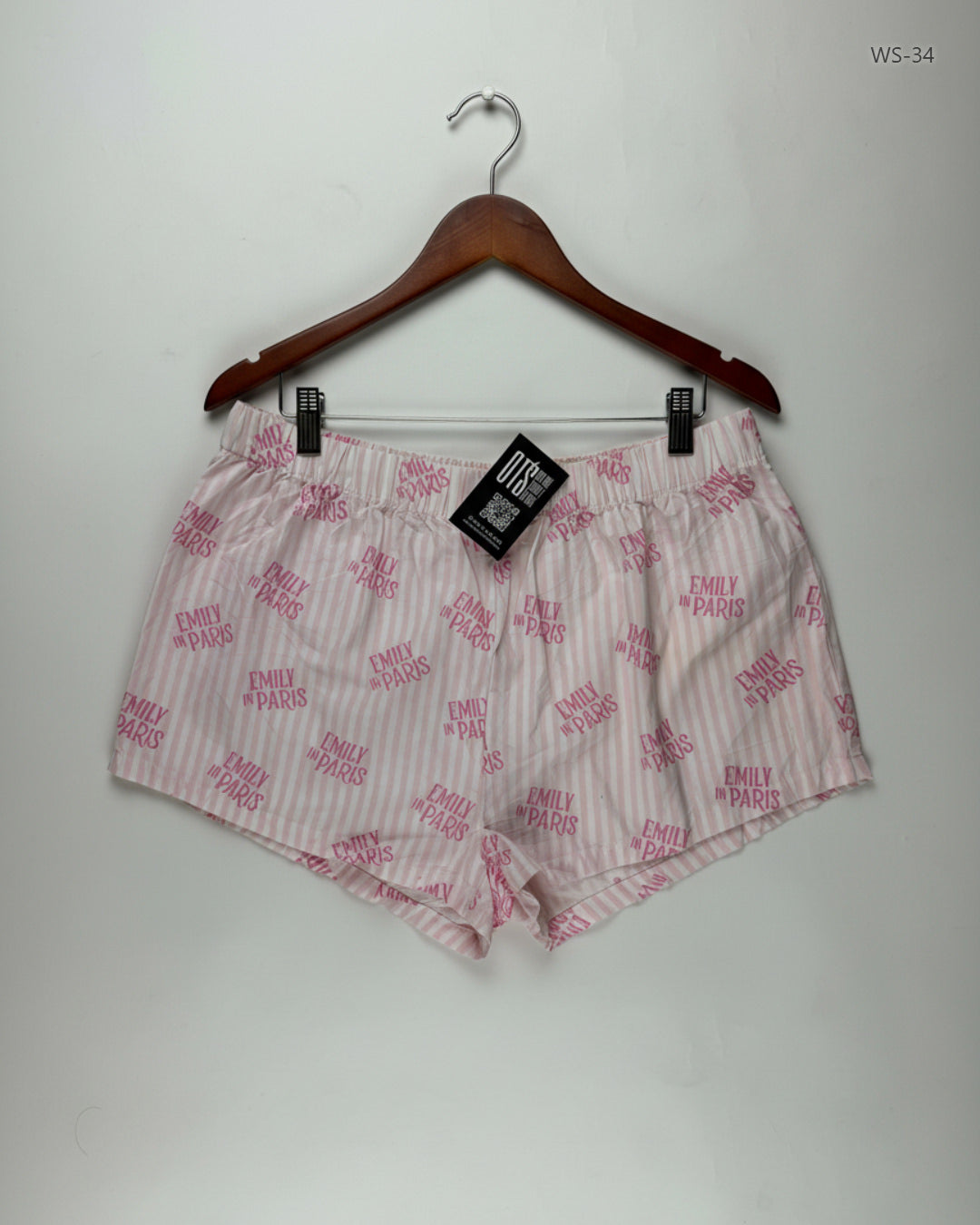 Shop Premium Womens Shorts by Emily in Paris | Preloved Branded Clothes | Pink Cotton | Women | OTS Thrift Store Lahore Pakistan