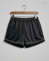 UK Imported secondhand Womens Shorts - PRETTYLITTLETHING brand, Black Polyester, Premium condition, for Women - Online Thrift Store Lahore Pakistan