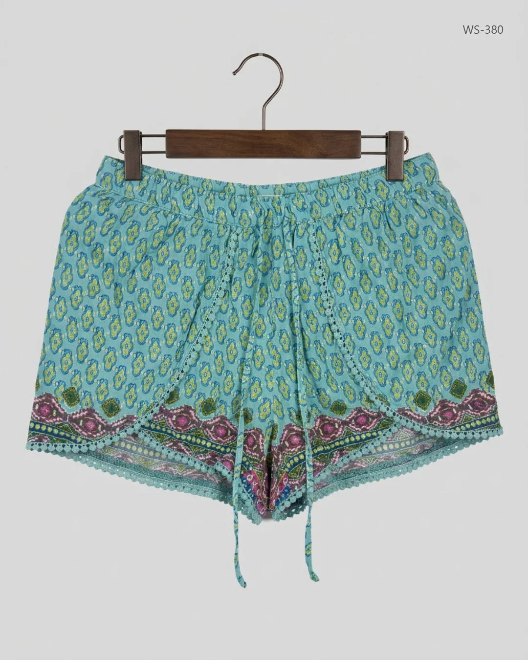 UK Imported secondhand Womens Shorts - HOLLISTER brand, SeaGreen Cotton, condition, for Women - Online Thrift Store Lahore Pakistan