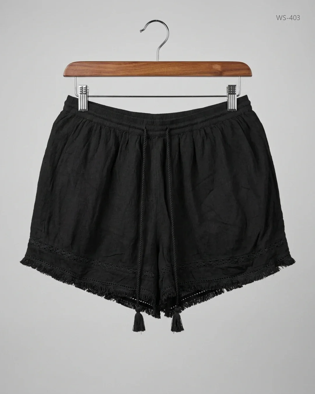 Secondhand Branded Womens Shorts by TU, Black Viscose fabric, Premium condition, for Women - Online Thrift Shop Karachi Pakistan