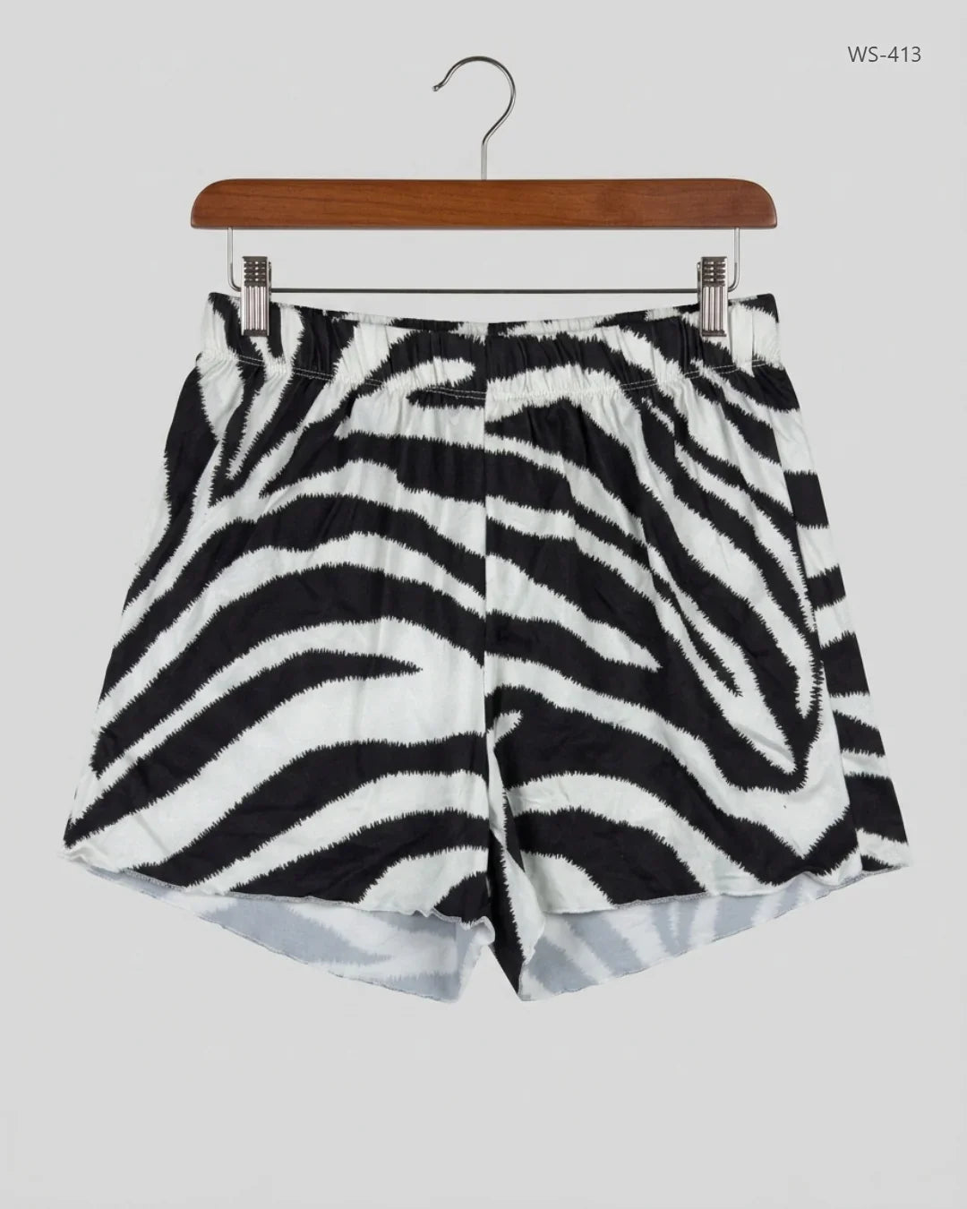 Preloved Premium Womens Shorts by TU, Black & White Polyester for Women - OTS Thrift Shop Peshawar Pakistan