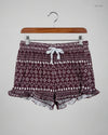 Shop Premium Womens Shorts by BOUX | Preloved Branded Clothes | Maroon Cotton | Women | OTS Thrift Store Islamabad Pakistan