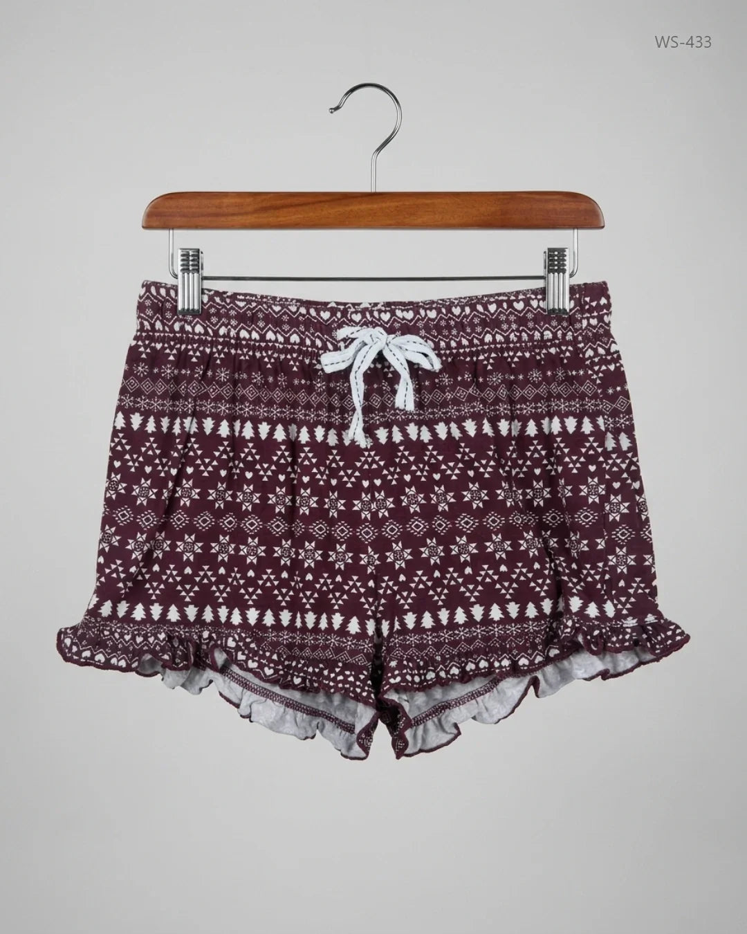 Shop Premium Womens Shorts by BOUX | Preloved Branded Clothes | Maroon Cotton | Women | OTS Thrift Store Islamabad Pakistan