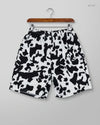 Womens Shorts | CUT LABEL | Preloved Branded | Black & White Polyester | Premium | OTS Thrift Store Islamabad Pakistan