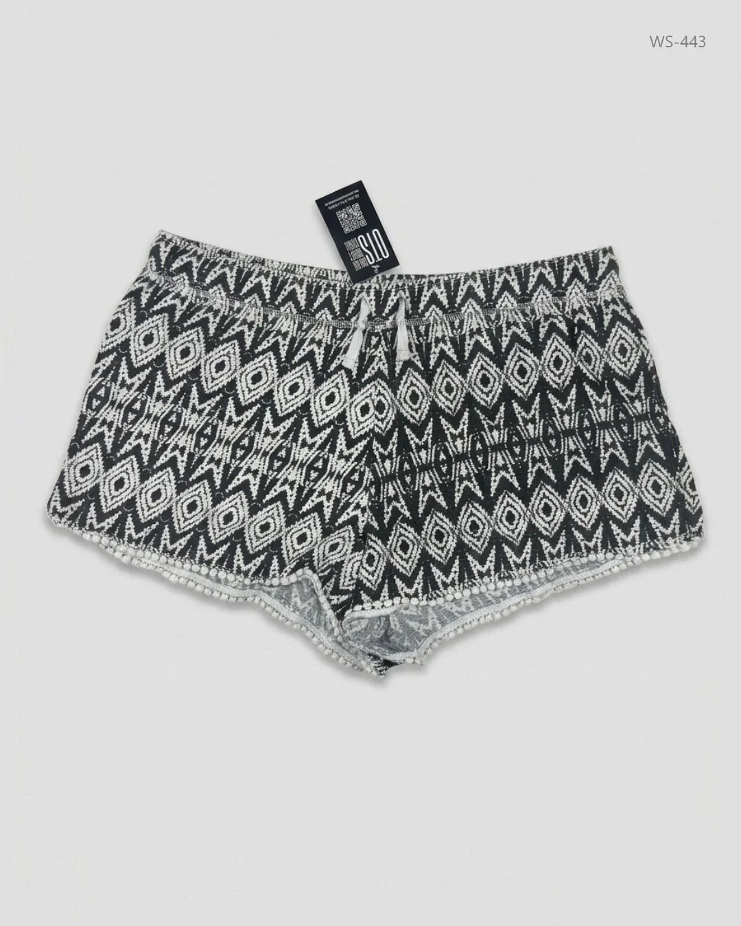 Shop Premium Womens Shorts by Peacocks | Preloved Branded Clothes | Black & White cotton | Women | OTS Thrift Store Karachi Pakistan