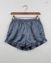 Premium Condition Womens Shorts | Preloved CUT LABEL | Silver Blue Silk | Thrift Shop for Women Lahore Pakistan | OTS