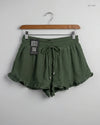 Preloved Premium Womens Shorts by New Look, Olive Viscose for Women - OTS Thrift Shop Peshawar Pakistan