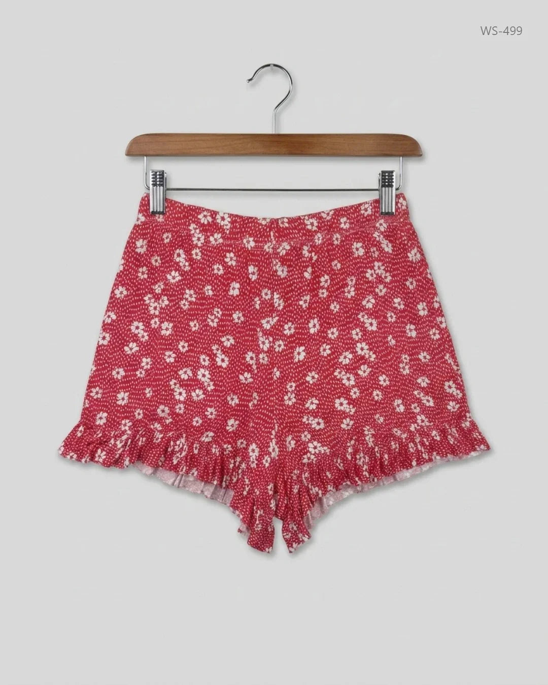 Premium Condition Womens Shorts | Preloved Boohoo | Red Polyester | Thrift Shop for Women Karachi Pakistan | OTS