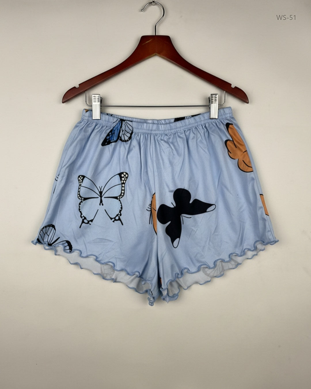 Shop Premium Womens Shorts by CUT LABEL | Preloved Branded Clothes | SkyBlue Polyester | Women | OTS Thrift Store Karachi Pakistan