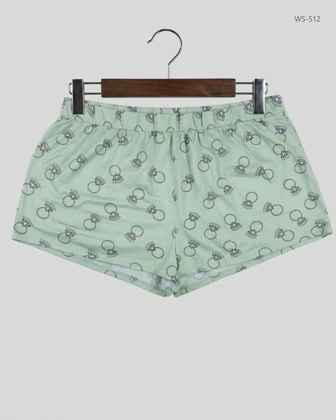 UK Imported secondhand Womens Shorts - Lets Party by TJM brand, Pistachio Polyester, Premium condition, for Women - Online Thrift Store Karachi Pakistan