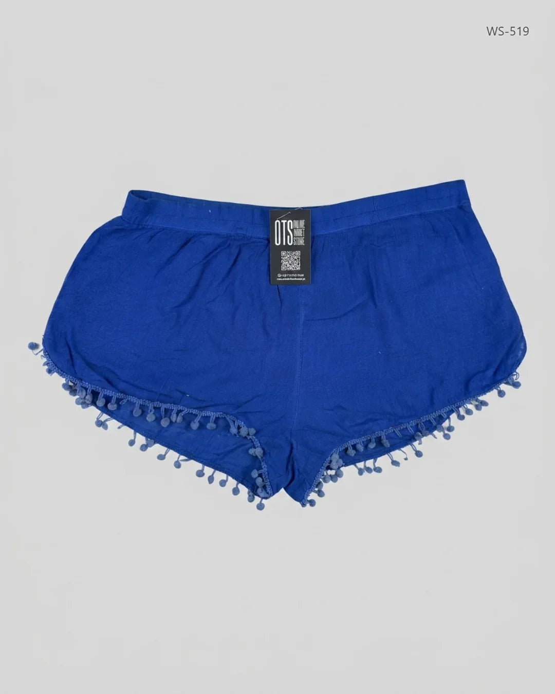 Shop Premium Womens Shorts by CUT LABEL | Preloved Branded Clothes | Blue viscose | Women | OTS Thrift Store Islamabad Pakistan