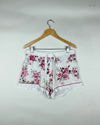 Secondhand Branded Womens Shorts by LOVE TO LOUNGE, White Polyester fabric, Premium condition, for Women - Online Thrift Shop Islamabad Pakistan