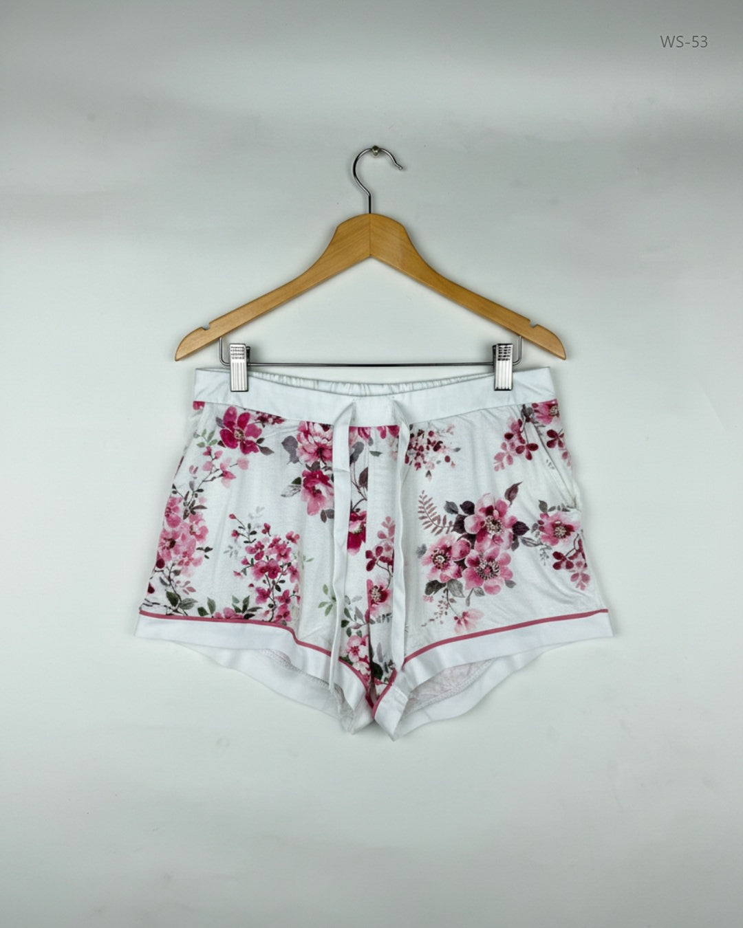 Secondhand Branded Womens Shorts by LOVE TO LOUNGE, White Polyester fabric, Premium condition, for Women - Online Thrift Shop Islamabad Pakistan