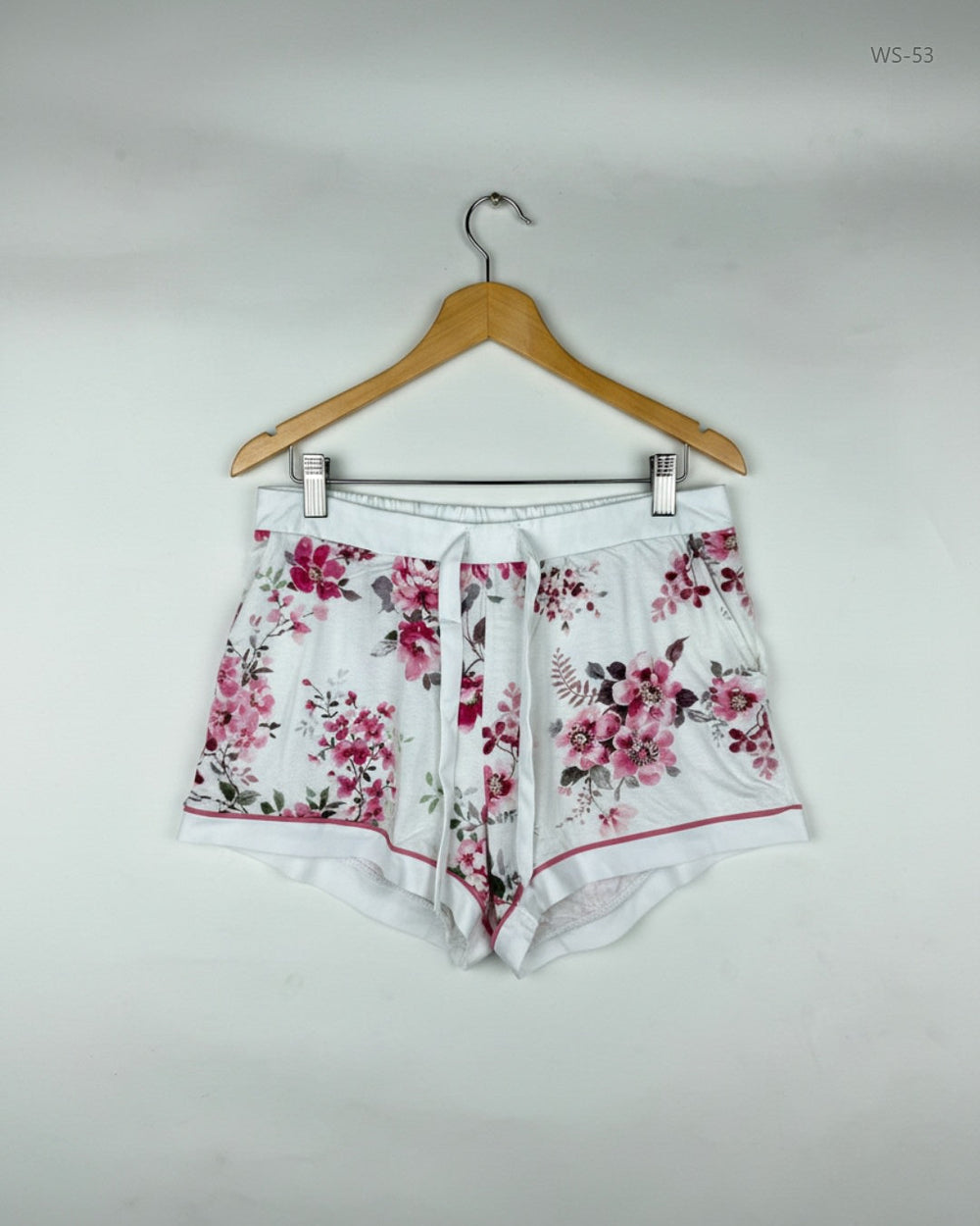 Secondhand Branded Womens Shorts by LOVE TO LOUNGE, White Polyester fabric, Premium condition, for Women - Online Thrift Shop Islamabad Pakistan