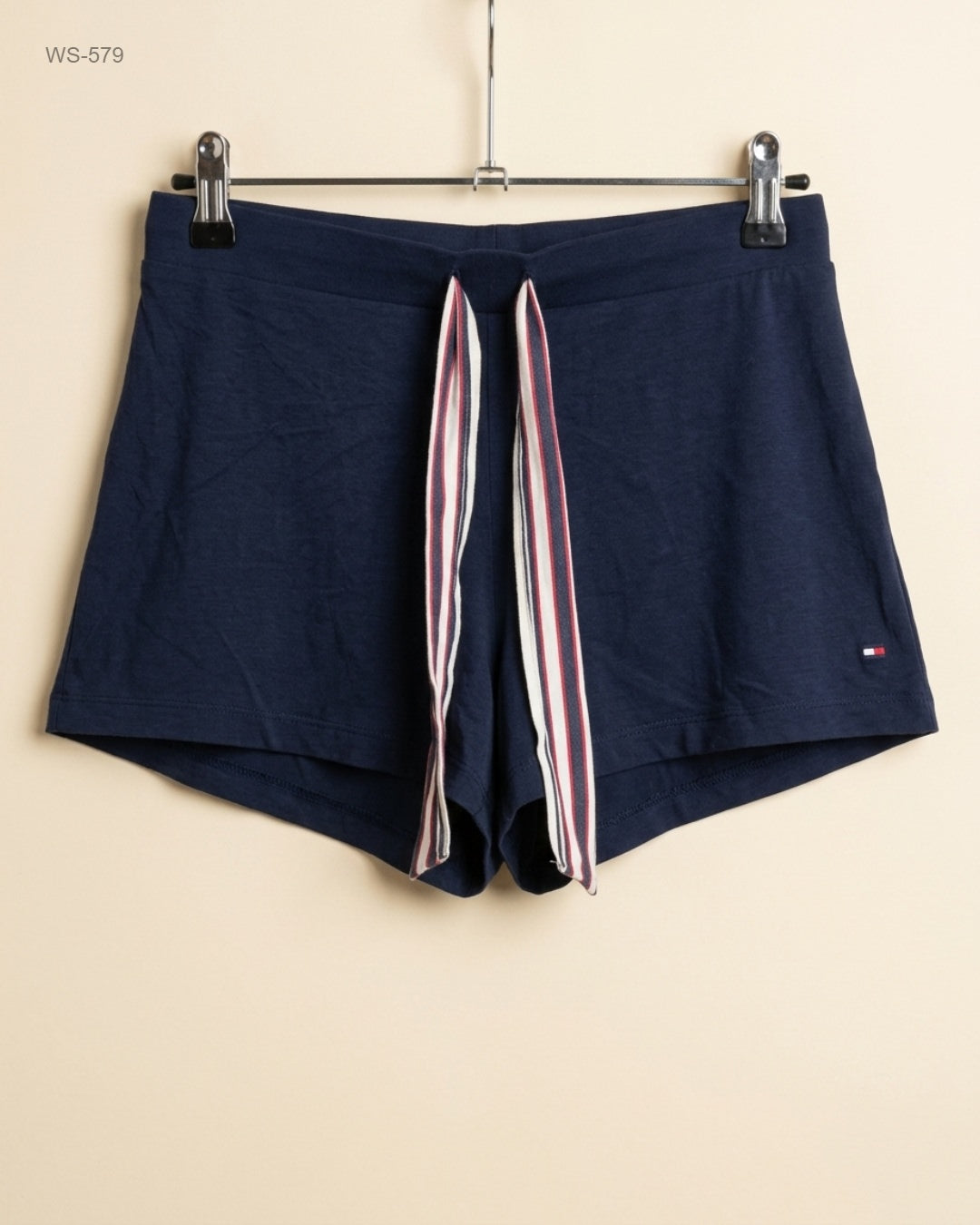 UK Imported secondhand Womens Shorts - Tommy Hilfiger brand, Blue Polyester, Premium condition, for Womens - Online Thrift Store Karachi Pakistan