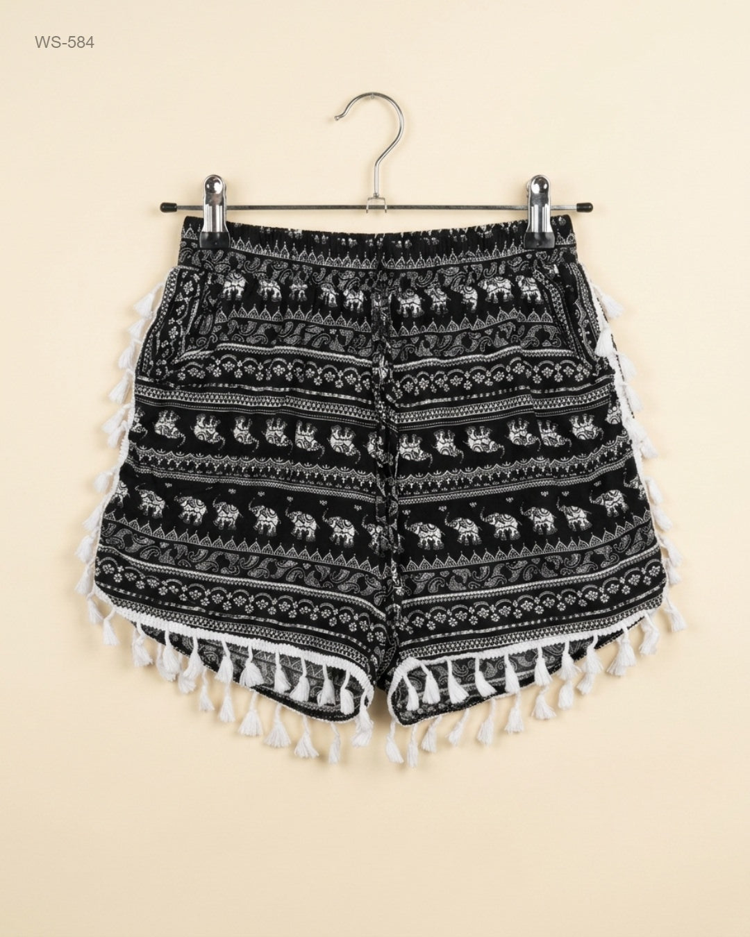 Preloved Premium Womens Shorts by Unknown, Black Cotton for Womens - OTS Thrift Shop Islamabad Pakistan
