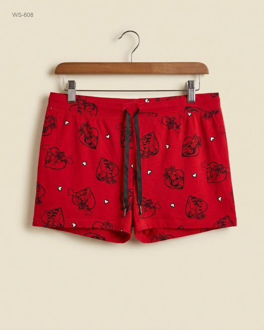 Shop Premium Womens Shorts by DUNNES | Preloved Branded Clothes | Red Cotton | Womens | OTS Thrift Store Islamabad Pakistan
