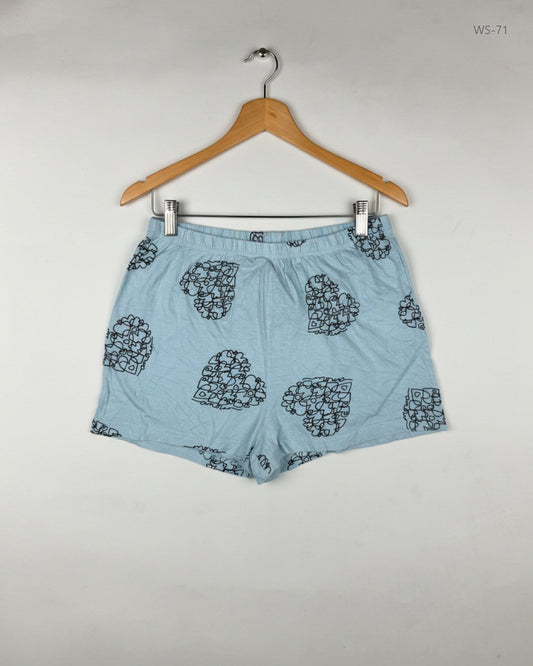 Preloved Premium Womens Shorts by New Look, SkyBlue Cotton for Women - OTS Thrift Shop Peshawar Pakistan