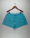 Preloved Premium Womens Shorts by Cut Lable, Cyan Cotton for Women - OTS Thrift Shop Islamabad Pakistan