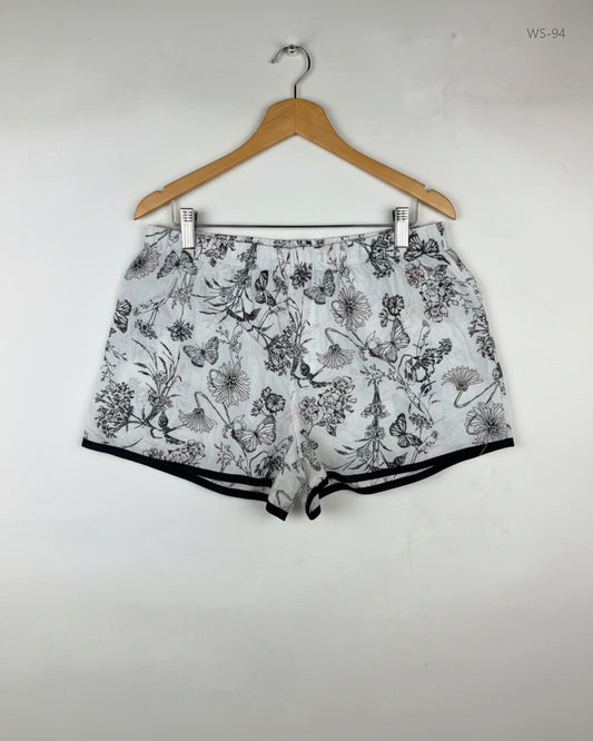 Womens Shorts | George | Preloved Branded | Black & White Cotton | Premium | OTS Thrift Store Lahore Pakistan